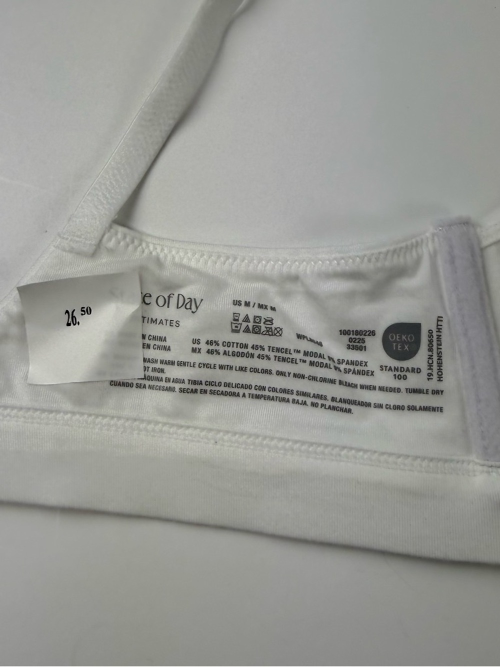 State of Day Bra Bralette Womens Medium White Cotton Blend NWOT NEW - Picture 3 of 6